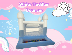 white toddler bouncer